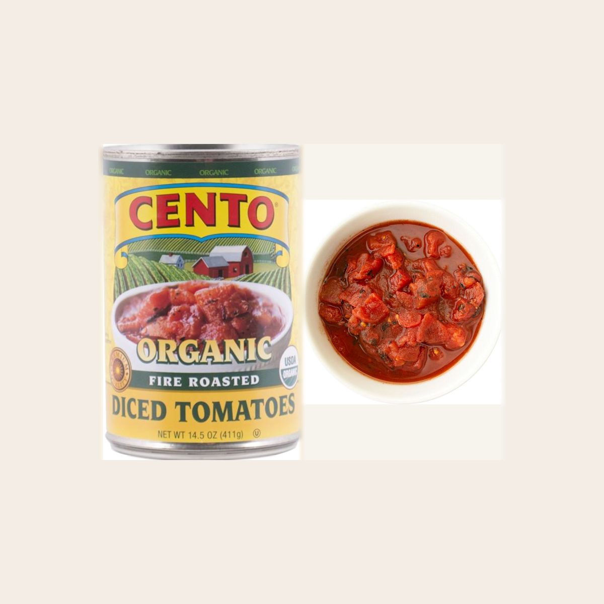 Cento Organic Fire Roasted Diced Tomatoes 14.5 OZ Shop Cento