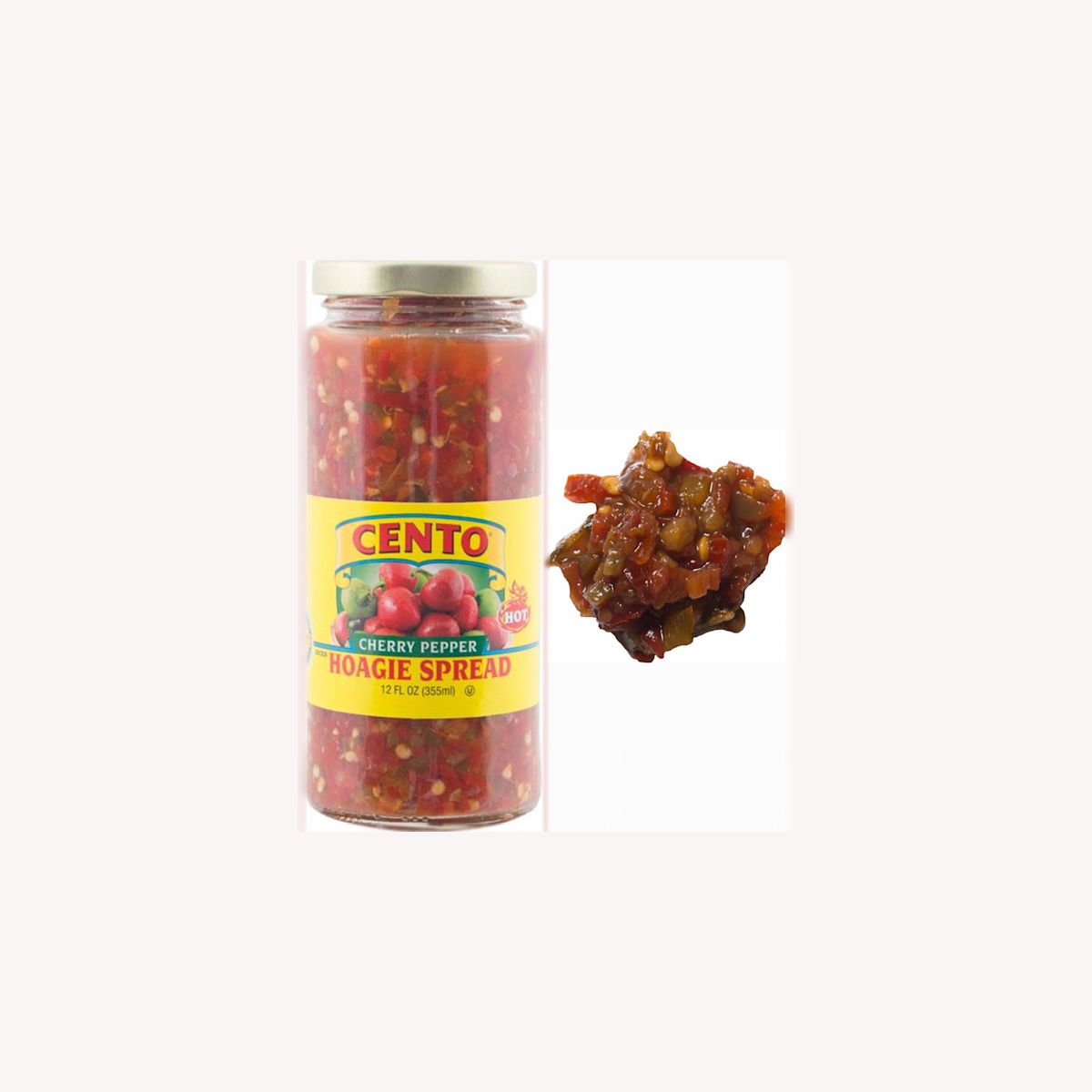 Cento Diced Hot Cherry Pepper Hoagie Spread 12 FL OZ Shop Cento