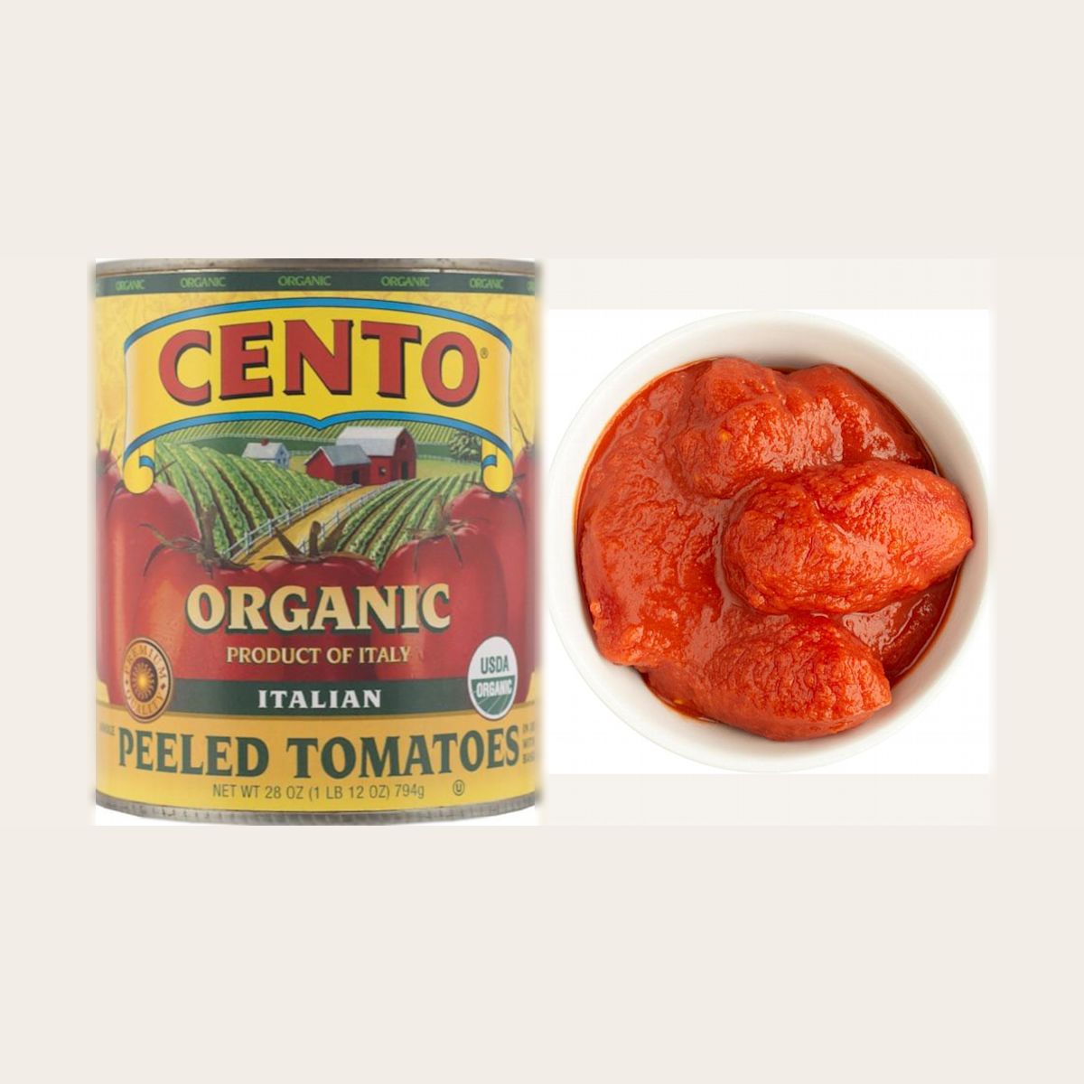 Cento Organic Italian Whole Peeled Tomatoes 28 OZ